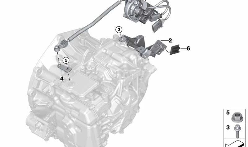 Soporte Actuador de Marchas para BMW I12, I15 (OEM 24507644846). Original BMW