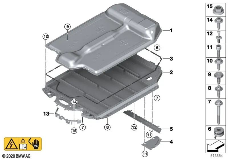 Aleta de protección izquierda para BMW E46, F30, F80 (OEM 61278740107). Original BMW.