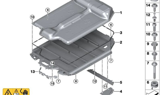 Placa de Sujeción para BMW X3 G08E, G08F (OEM 61278838787). Original BMW.