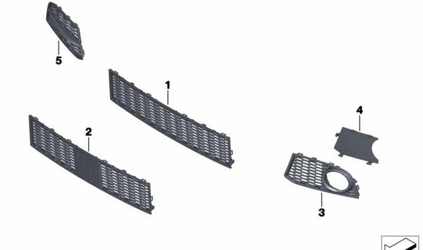 Cubierta derecha para BMW Serie 5 F10, F11 (OEM 51118049674). Original BMW.