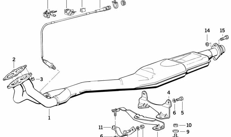 Sonda lambda OEM 11781734796 para BMW E30, E34. Sensor de oxígeno original BMW.