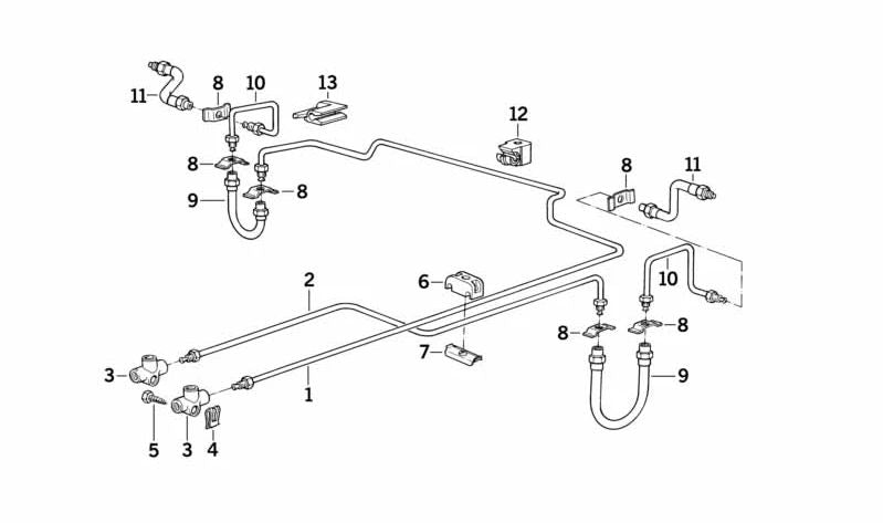 Tubería para BMW Serie 7 E32 (OEM 34326755529). Original BMW