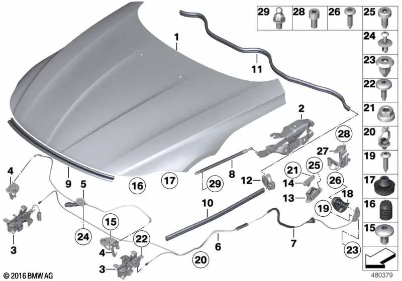 Pièce de gauche pour BMW Z4 E89 (OEM 51767211201). BMW d'origine