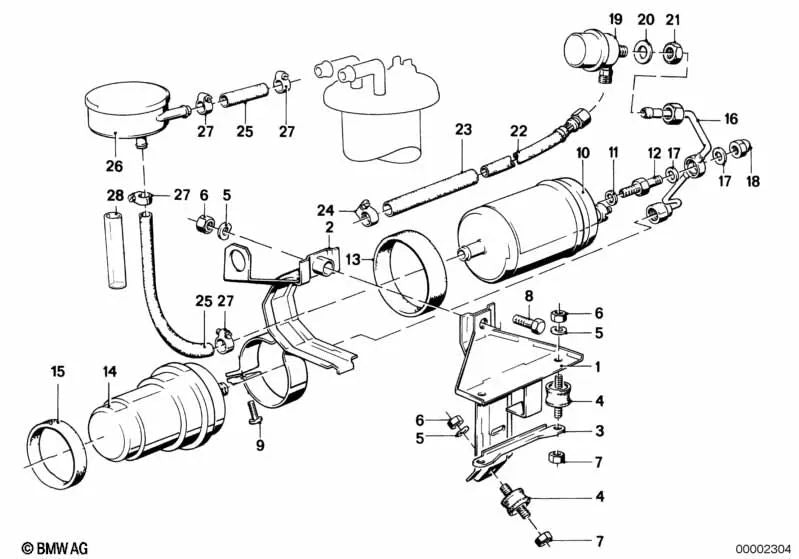 Depósito de Combustible para BMW Serie 3 E30 (OEM 16121176602). Original BMW