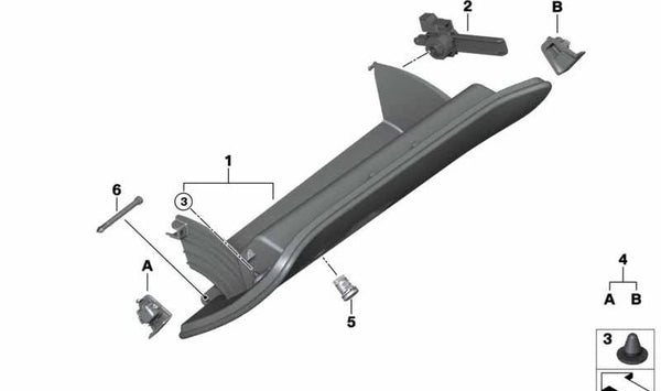 Eje pasante OEM 51169418885 para BMW F91, F92, F93, G14, G15, G16. Original BMW.