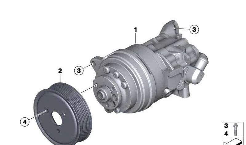 Polea OEM 32427582944 para BMW E70, E71, F15, F16 (Modelos compatibles). Original BMW.