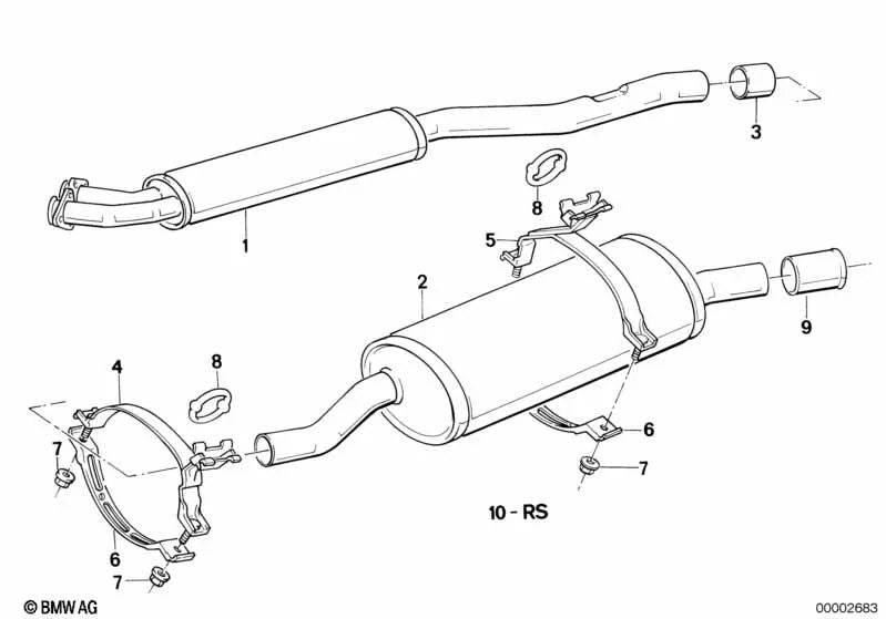 Obere Klemme für BMW 3er E30 (OEM 18211177596). Original BMW.