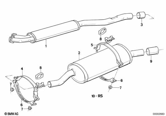 Obere Klemme für BMW 3er E30 (OEM 18211177596). Original BMW.