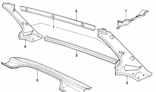 Rear window frame lock OEM 41321865007 for BMW E21. Original BMW.