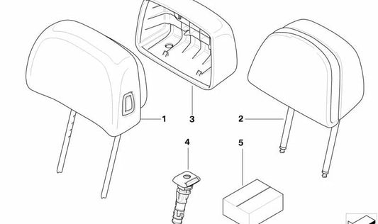 Guía izquierda del asiento OEM 52103453564 para BMW X3 (E83). Original BMW.