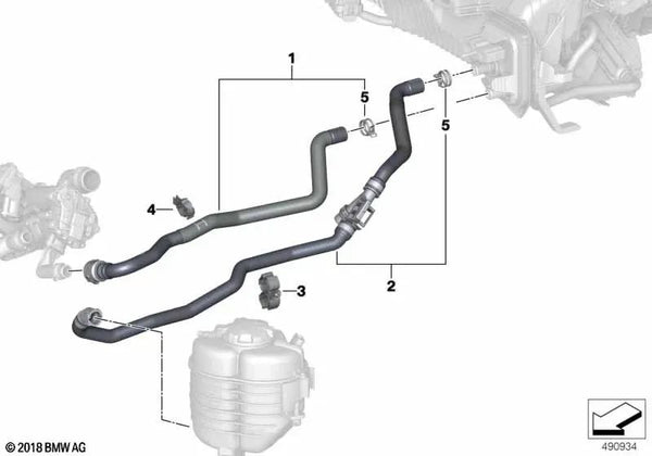 Manguera de refrigerante de entrada para BMW Z4 G29 (OEM 64219398904). Original BMW