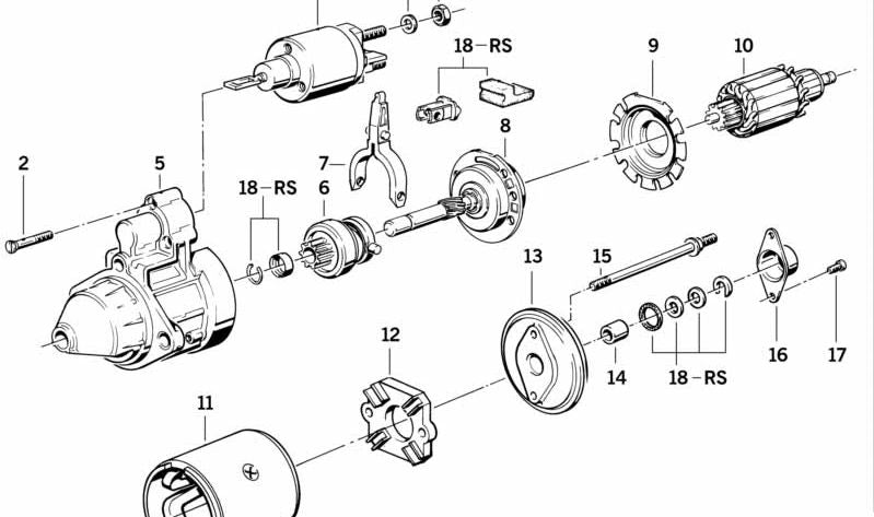 Planetary gear set for BMW E36, E34 (OEM 12411735885). Original BMW