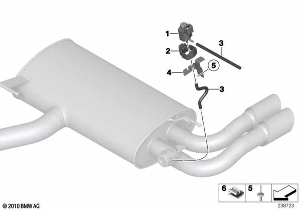 Tubería de vacío para BMW X3 F25, X4 F26 (OEM 18307602870). Original BMW