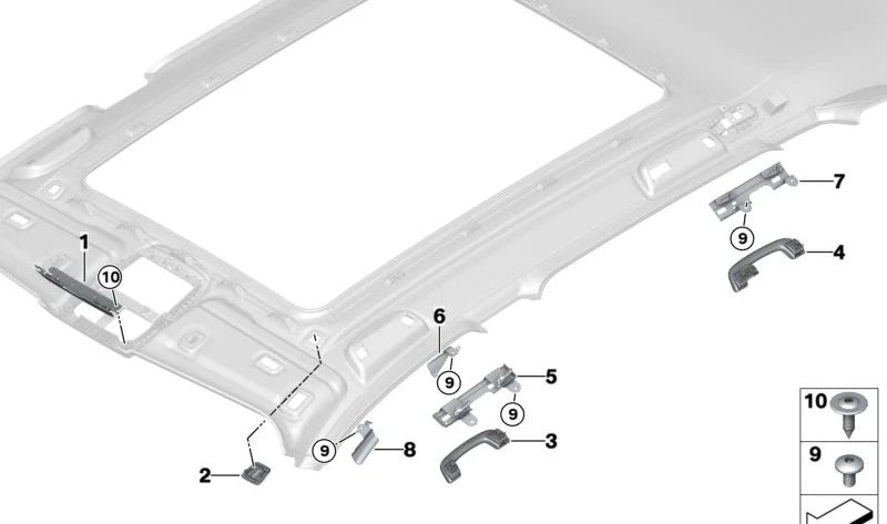 Mirror housing for BMW X5 F95, X5 G05, X5 G18, X7 G07 (OEM 51447473340). Genuine BMW.