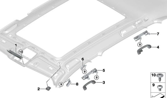 Spiegelgehäuse für BMW X5 F95, X5 G05, X5 G18, X7 G07 (OEM 51447473340). Original BMW.