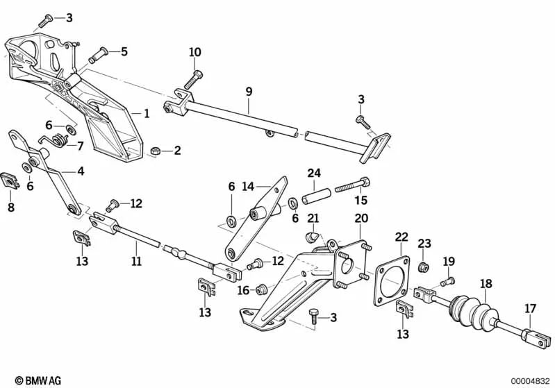 Barra de tracción para BMW Serie 5 E34, Serie 7 E32 (OEM 35211161320). Original BMW