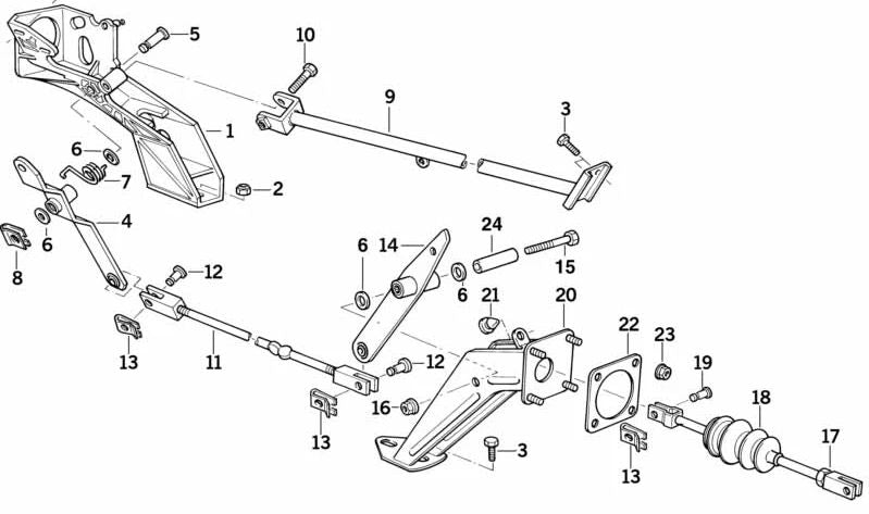 Tubo de soporte para BMW Serie 5 E34, Serie 7 E32 (OEM 35211161305). Original BMW