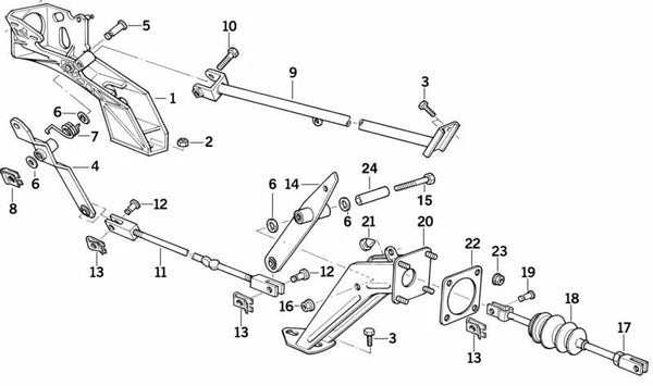 Soporte de rodamiento para BMW E34, E32 (OEM 35211161309). Original BMW