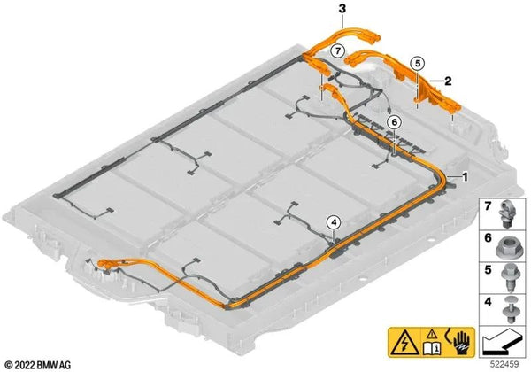 Arnés de Cableado de Batería de Alto Voltaje para BMW i I20 (OEM 61278858329). Original BMW