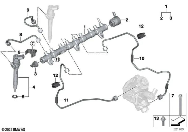 Válvula de regulación de presión para BMW Serie 3 G20, G20N, G21, G21N Serie 4 G22, G23, G26 Serie 5 G30N, G31N Serie 6 G32N Serie 7 G11N, G12N, G70 Serie 8 G14, G15, G16 X3 G01, G01N X4 G02, G02N X5 G05, G05N X6 G06, G06N X7 G07, G07N (OEM 13538475326).