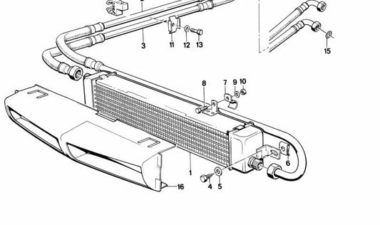 Oil cooler for BMW E28 (OEM 17111177190). Original BMW