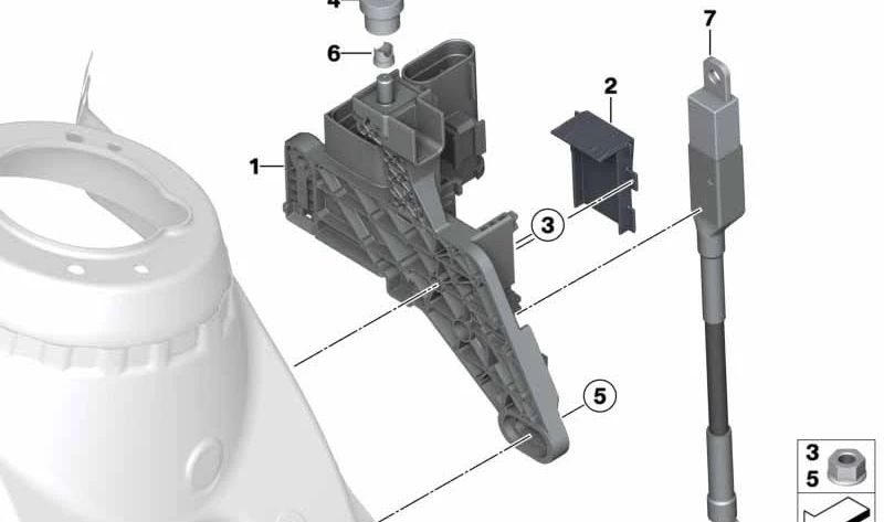 External Jump Start Assist Point Distributor for BMW 1 Series F20, F21, 2 Series F22, 3 Series F30, F31, F34, 4 Series F32, F33 (OEM 61149356156). Original BMW