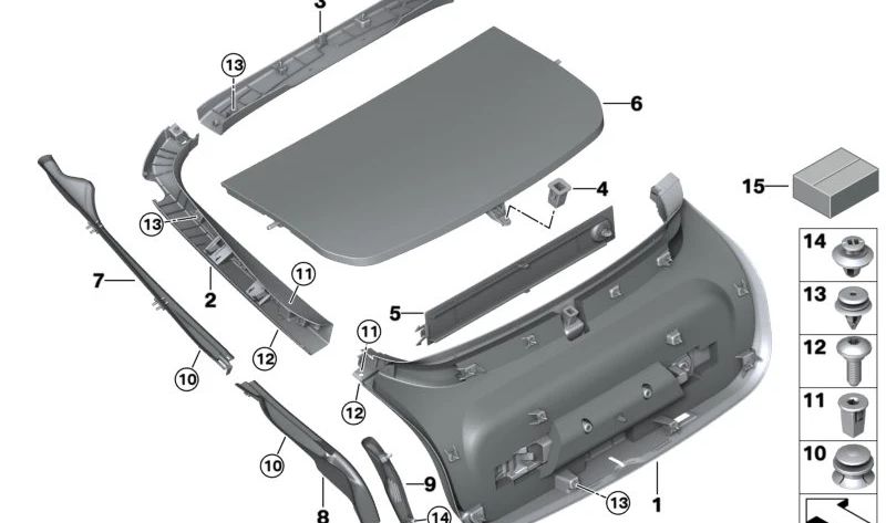 OEM 51495A2FC99 STORAGE TRAGE STORMENT FÜR BMW G26. Original BMW.