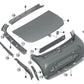 Revestimiento de la tapa del maletero derecho para BMW G26 (OEM 51497487588). Original BMW.