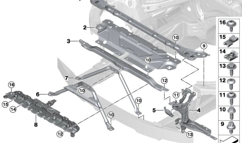 Conexión trasera superior para BMW Serie 4 G22, G23, G26 (OEM 51648491817). Original BMW.