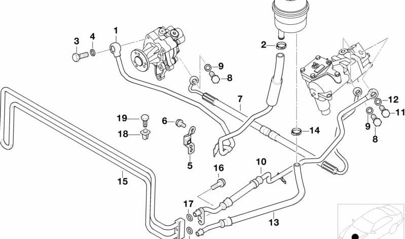 Tubo de admisión para BMW E38 Serie 7 (OEM 32411097318). Original BMW