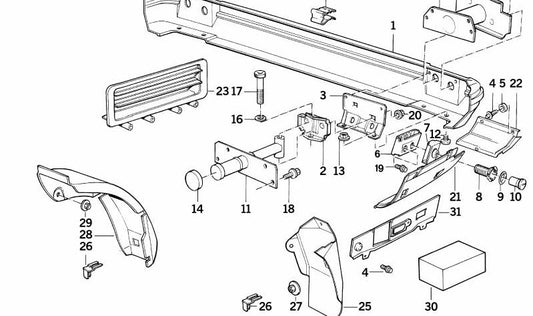 Portaequipajes para BMW Serie 5 E34 (OEM 51121944182). Original BMW