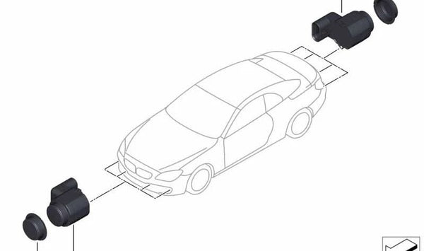 Sensor Ultrasónico Gris Kalisto para BMW F07, F10, F11, F18, F06, F12, F13, F01, F02, F04 (OEM 66209297699). Original BMW