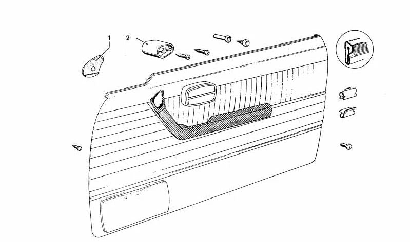 Aislante térmico OEM 51411821366 para BMW Serie 3 (E30). Original BMW.