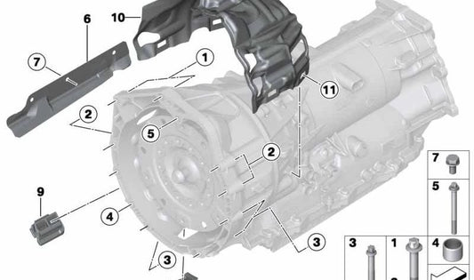 Akustische Isolierung für BMW F20, F21, F22, F23, F30, F31, F34, F35, F32, F33, F36 (OEM 24147616463). Original BMW