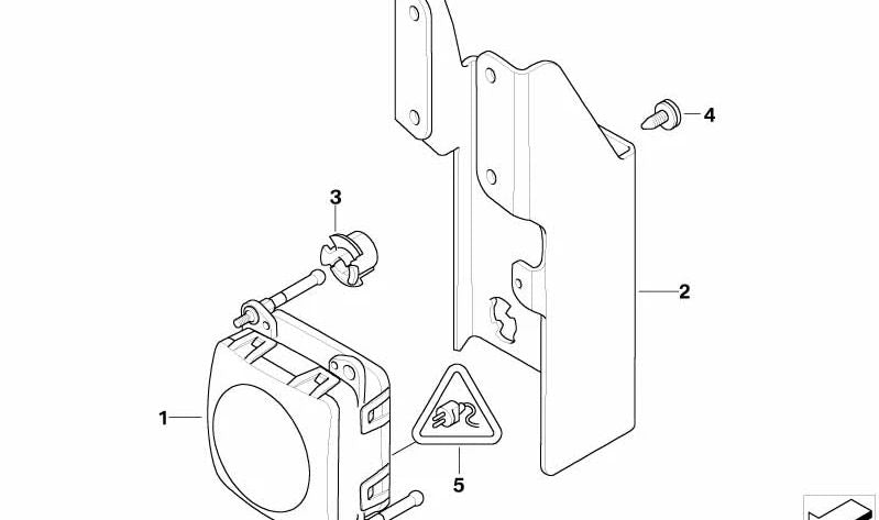 Sensor de radar ACC OEM 66316779874 para BMW (E60, E61, E63, E64, E65, E66). Original BMW.