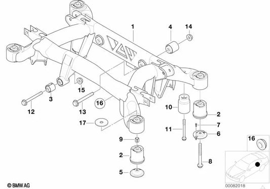 Vibration Damper for BMW 3 Series E46, 7 Series E38 (OEM 33311092256). Original BMW