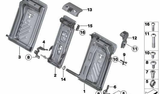 Cerradura trasera izquierda OEM 52207291317 para BMW F25, F26. Original BMW.