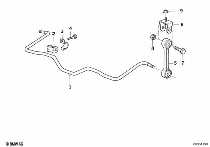 Soporte Estabilizador para BMW E30, E36, E28, E24, E31 (OEM 33551129195). Original BMW.