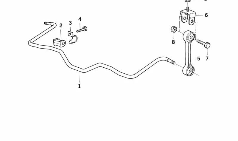 Bieleta de suspensión OEM 33551124375 para BMW E30, E36, E28, E24, E23, Z1. Original BMW.