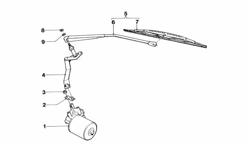 Juego de Limpiaparabrisas para BMW E21, E12, E28, E24, E23 (OEM 61619069195). Original BMW