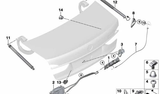 Automatic Closing Cietero OEM 51247357097 for BMW G11, G12. Original BMW.