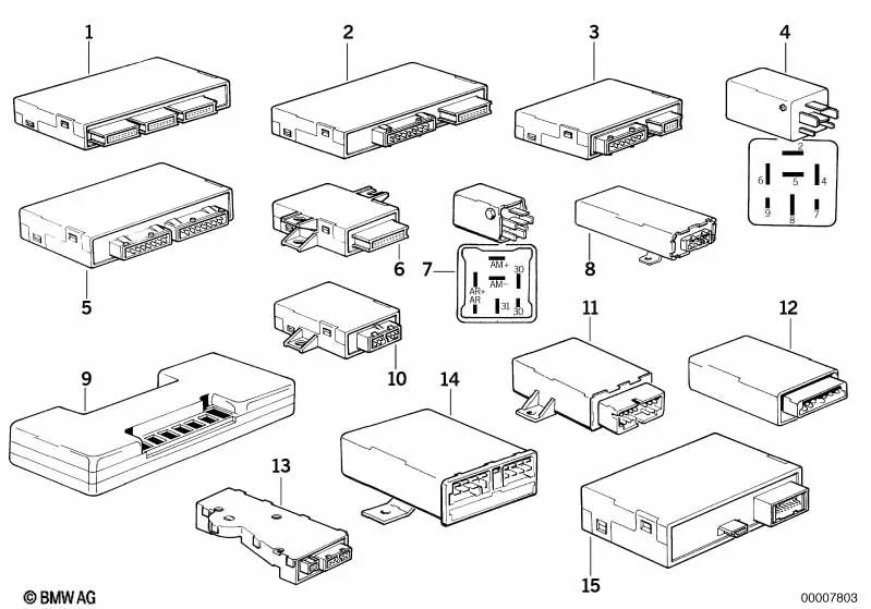 Unidad de Control Memoria de Asiento y Espejo para BMW Serie 5 E34, Serie 7 E32, Serie 8 E31 (OEM 61358356510). Original BMW