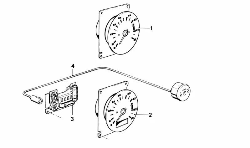 Reloj Digital para BMW Serie 3 E21 (OEM 62131367279). Original BMW.