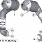 Junta tórica de escape OEM 18307577959 para BMW (F07, F10, F11, F12, F13, F01, F02, F04, E70, E71, E72). Original BMW.