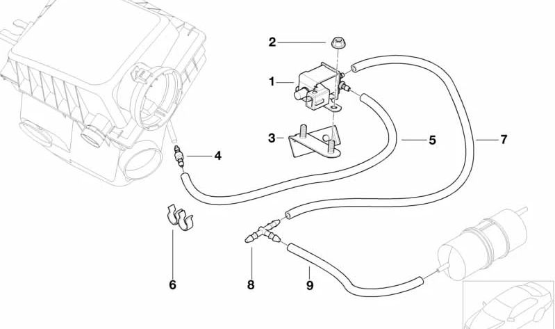 Conector para BMW E30, E46, E28, E34, E39, E60, E61, E24, E23, E32, E38, E65, E66, E53, E89, E52 (OEM 11151276486). Original BMW