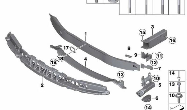 Amortiguador delantero para BMW F30, F31, F35, F80, F82, F83 (OEM 51118054185). Original BMW.