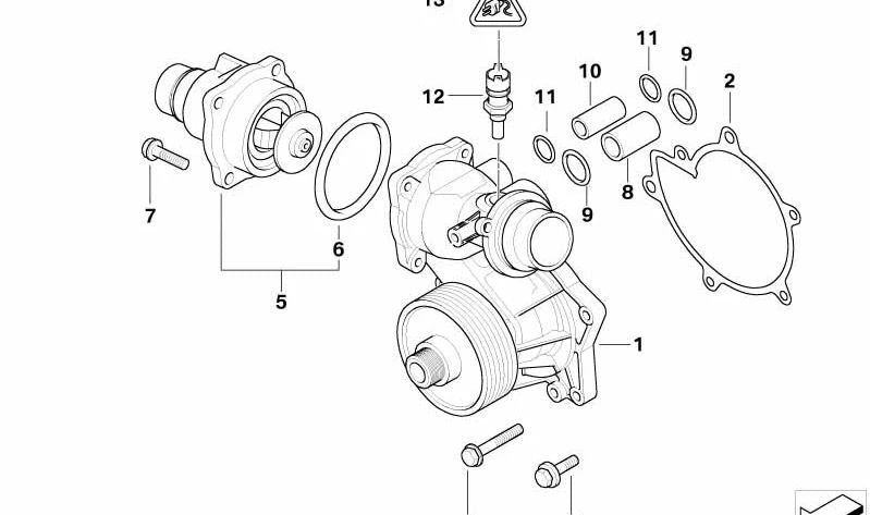 Return pipe for BMW E65 (OEM 11517792548). Genuine BMW