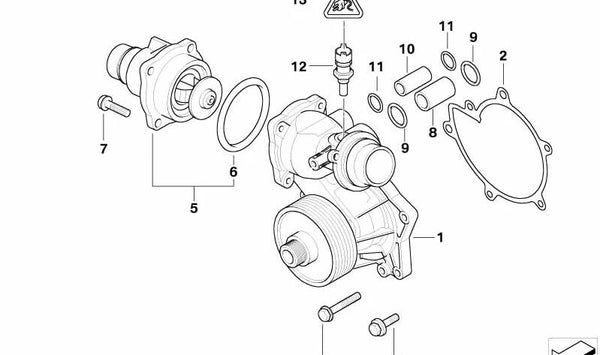 Tubo de retorno para BMW E65 (OEM 11517792548). Original BMW