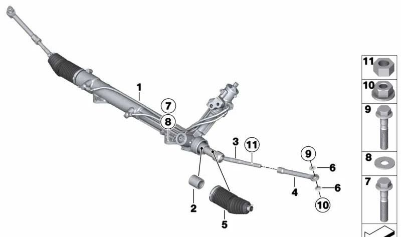 ARM GESTIONE OEM 32106793496 per BMW X5 (E70), X5 M (E70), X6 (E71), X6 M (E72). BMW originale.