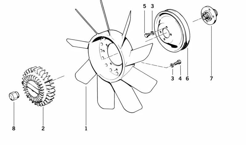 Polea para BMW E30, E28 (OEM 11511272946). Original BMW